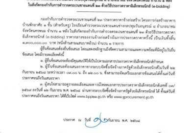 ประกาศกองกำกับการตำรวจตระเวนชายแดนที่ ๒๓ เรื่อง ประกวดราคาจ้างก่อสร้างงานก่อสร้างอาคารบ้านพักอาศัย ๑ ชั้น (สำหรับครู) โรงเรียนตำรวจตระเวนชายแดนช่างกลปทุมวันอนุสรณ์ ๘ ตำบลดอนเตย อำเภอนาทม จังหวัดนครพนม จำนวน ๑ หลัง